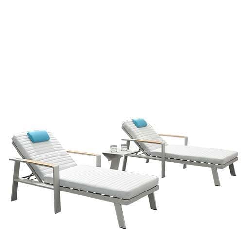 Nofi Sonnenliege-Set - Weiß | 3-teilig