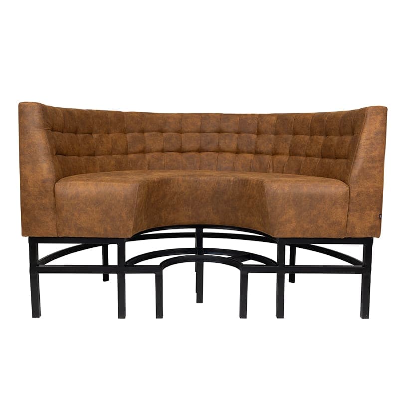 Viggo Bank Hoch - 1/2 Rund - Cognac