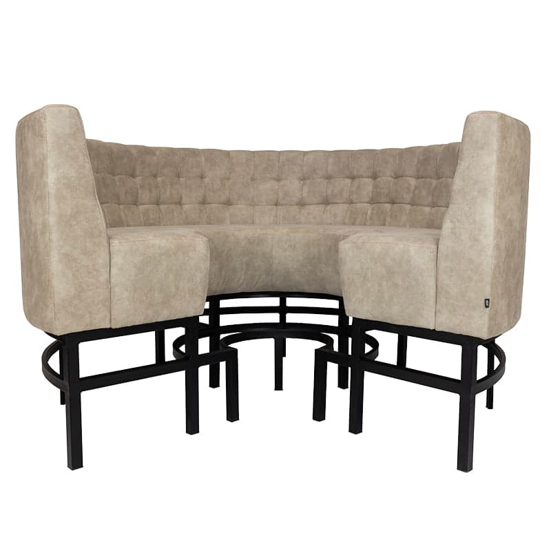 Viggo Bank Hoch - 3/4 Rund - Creme