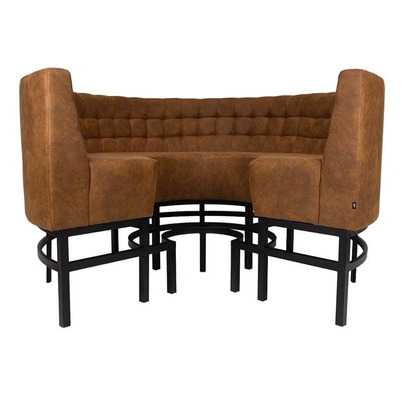 Viggo Bank Hoch - 3/4 Rund - Cognac