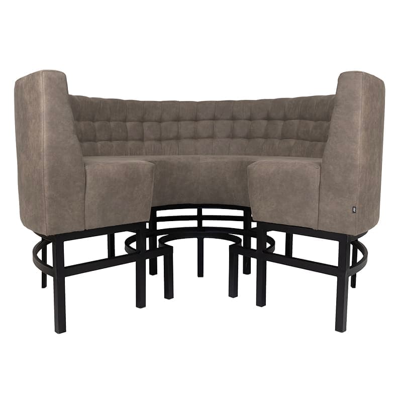 Viggo Bank Hoch - 3/4 Rund - Braun