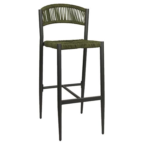 Jonah Barhocker ohne Armlehne - Anthrazit/Olivgrün