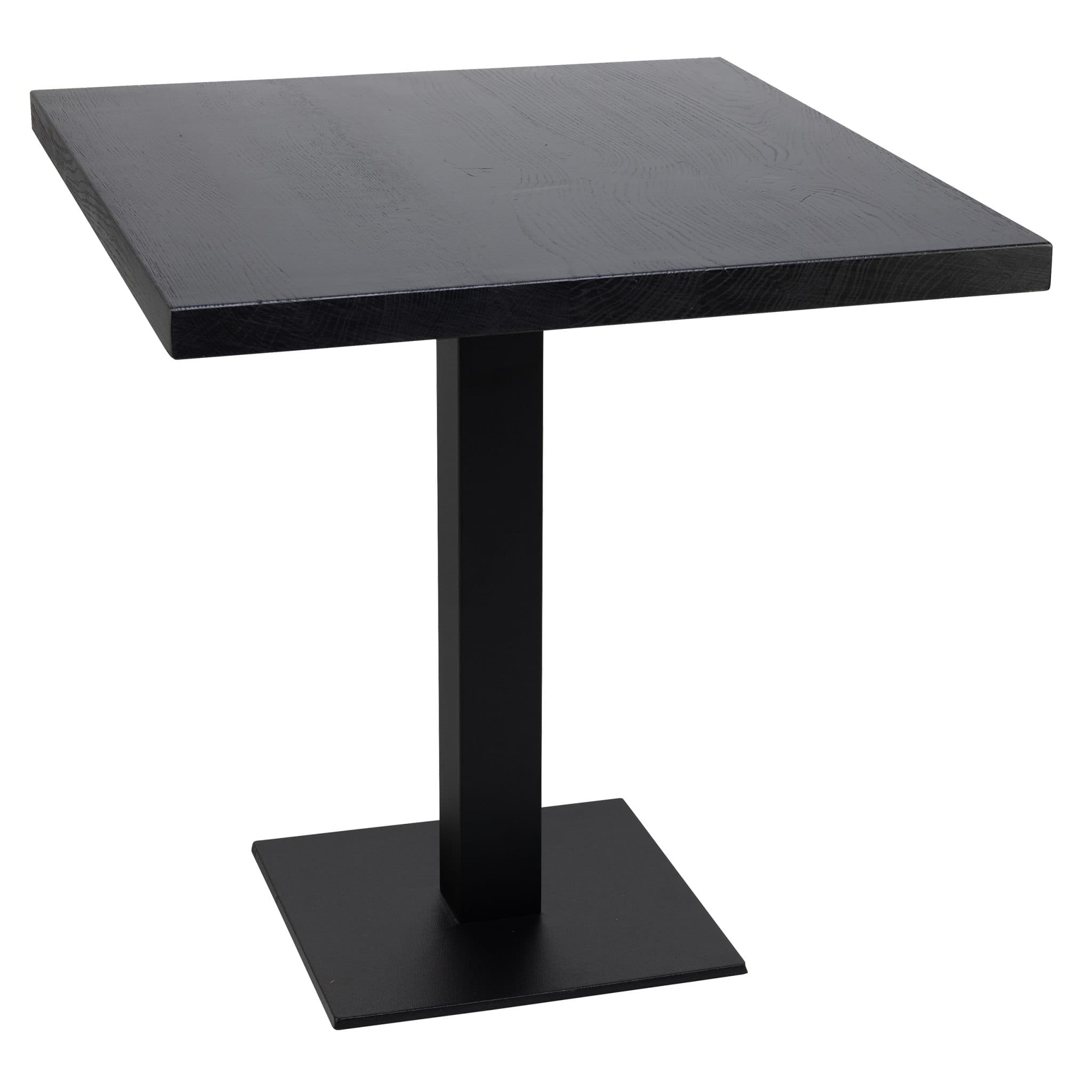 Tischset - Rivas Gestell + Massive Eiche Tischplatte Schwarz