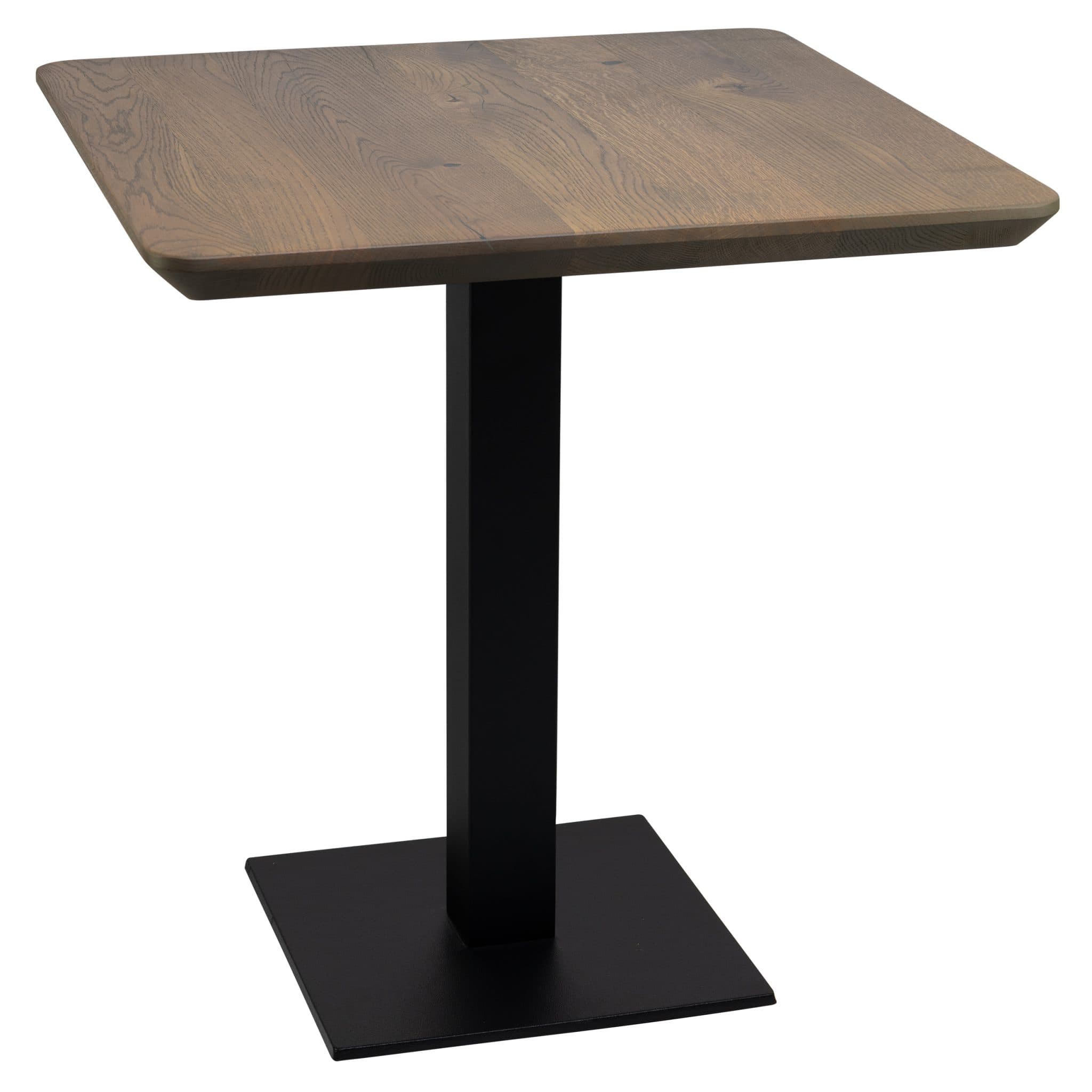 Tischset - Rivas Gestell + Massiv Eiche Tischplatte Facet - Runde Ecke - Savanna