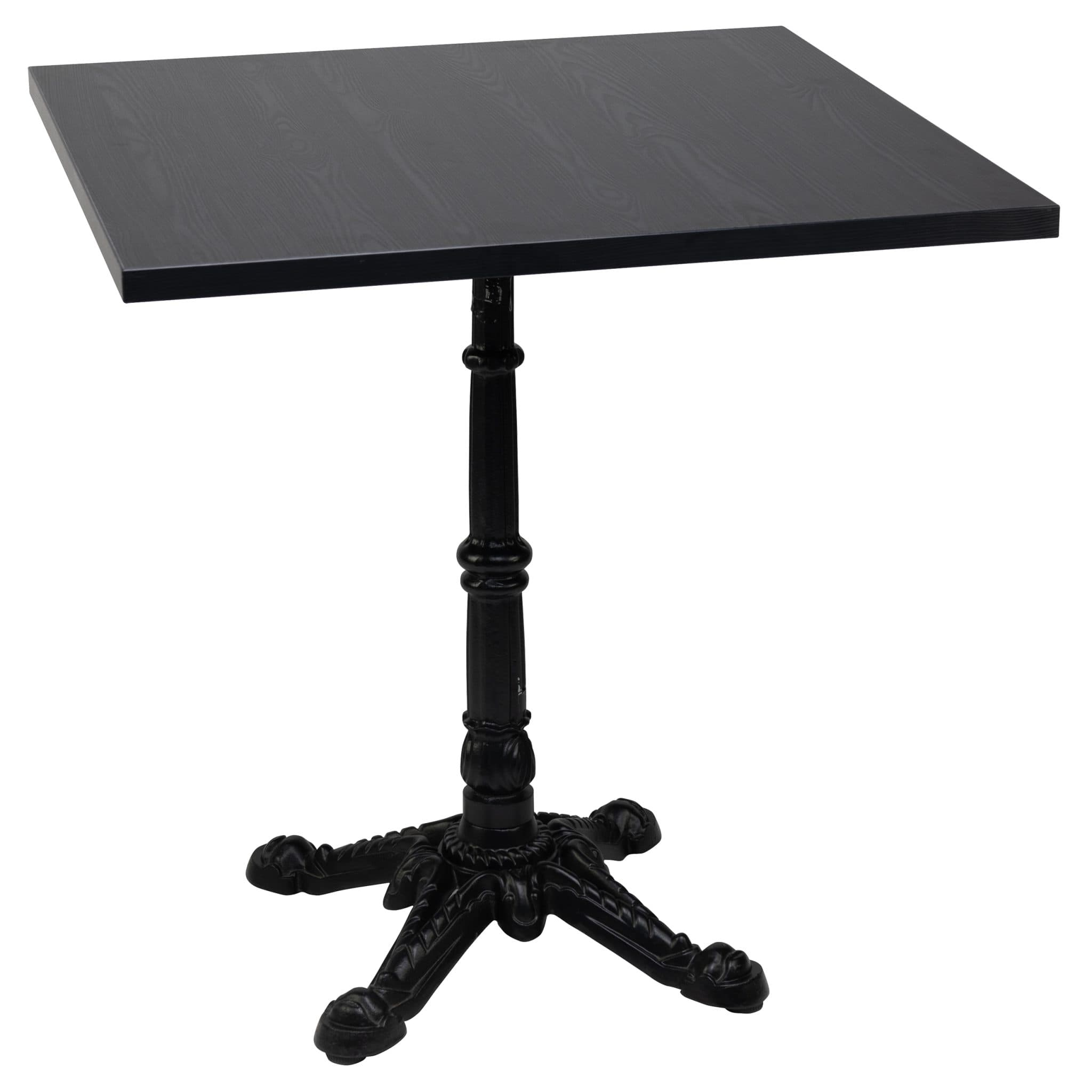 Tischset - London 4 Gestell + Melamin Tischplatte Schwarz Eiche T608