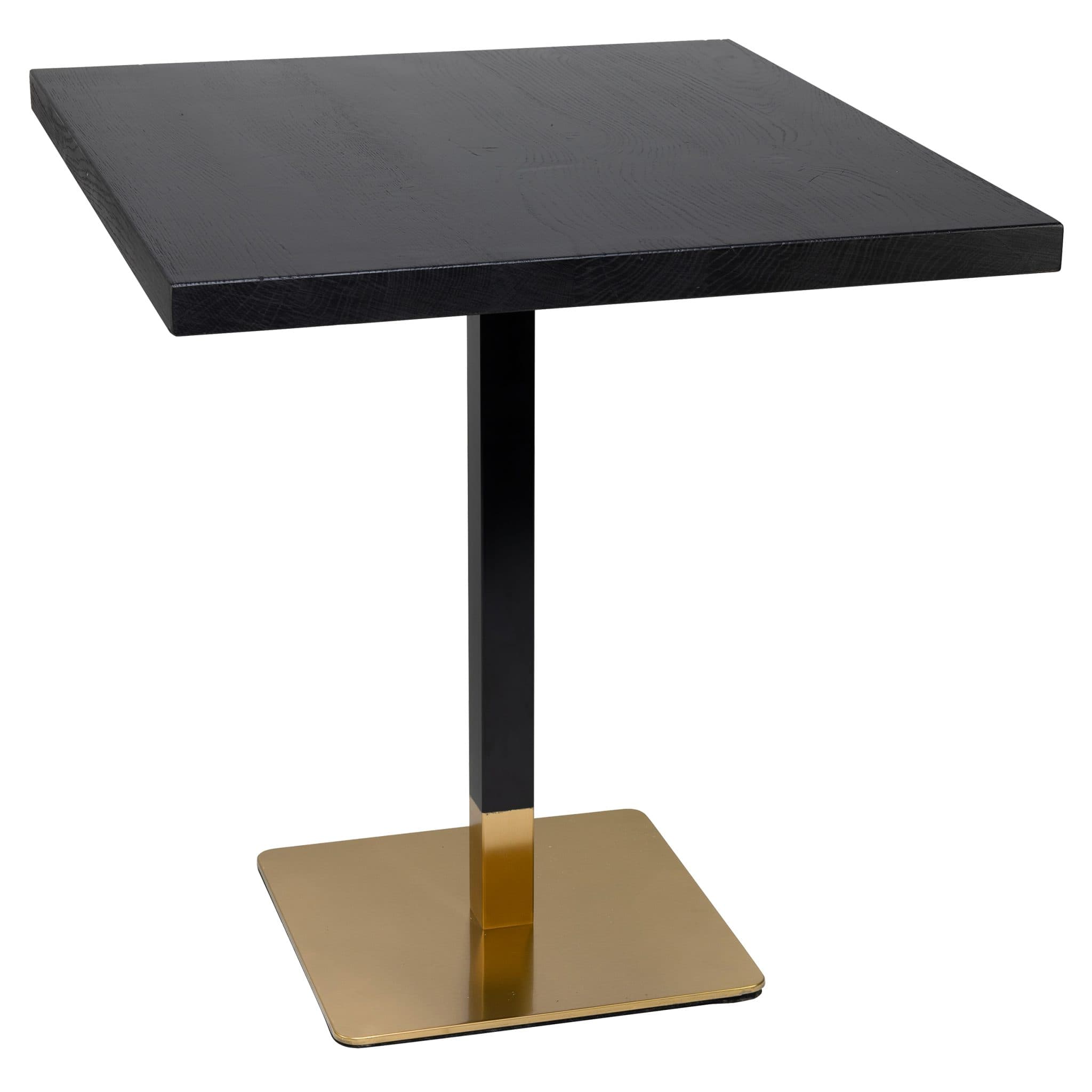 Tischset - Dados Gestell + Massive Eiche Tischplatte Schwarz