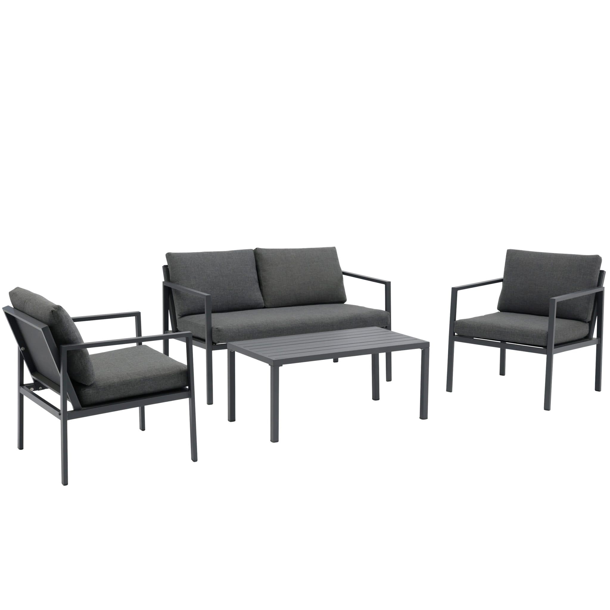 Phoenix Lounge Set - Anthrazit | 4-teilig