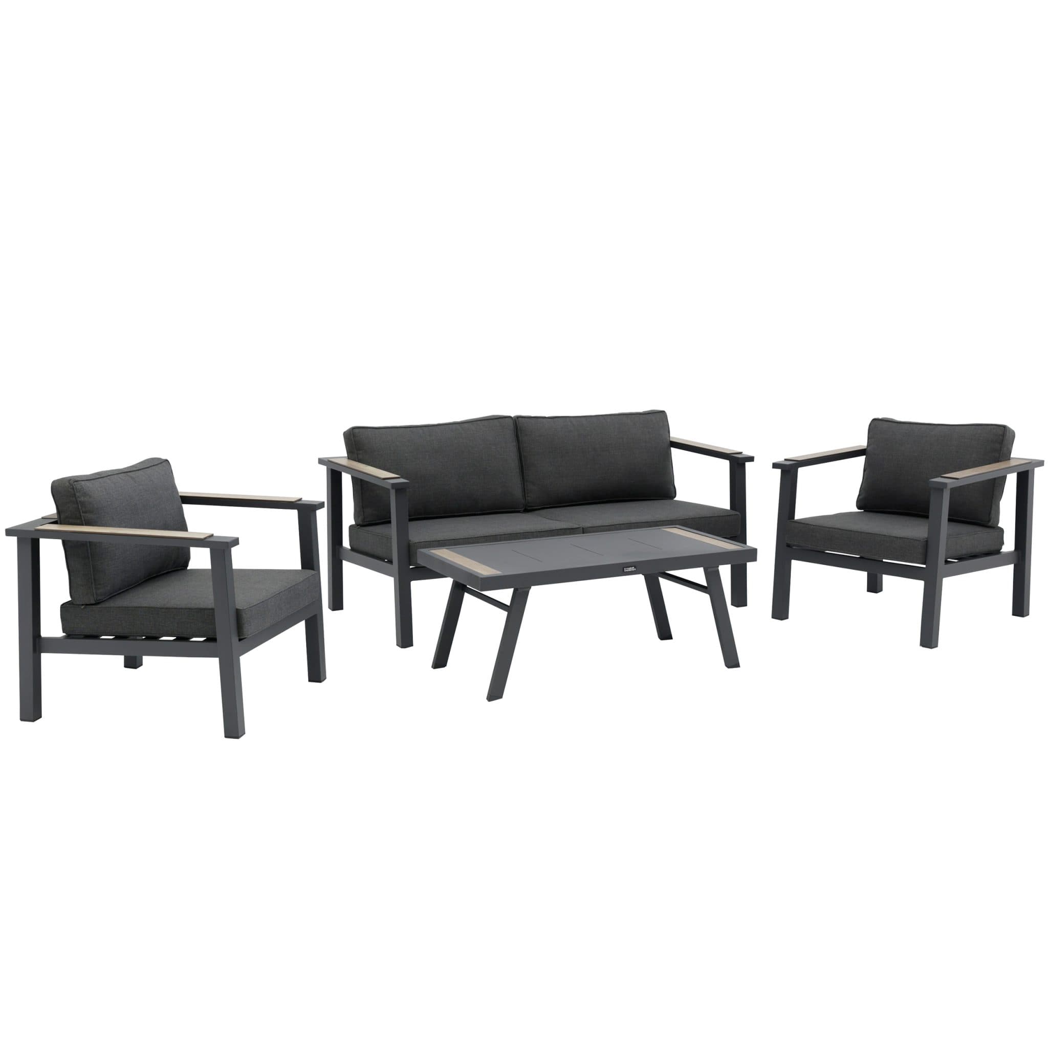 Boulia Lounge Set - Anthrazit | 4-teilig