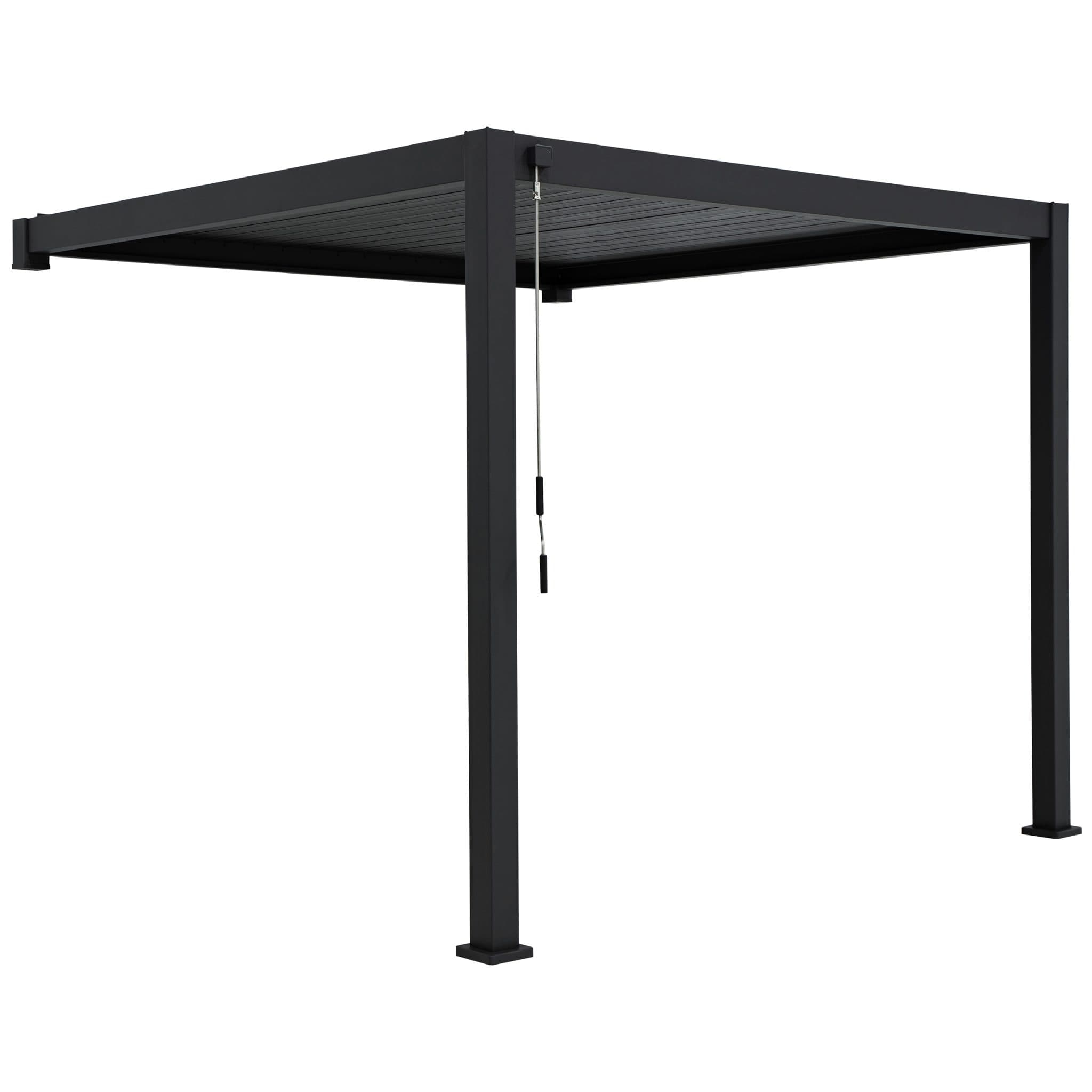 Reflect Terrassenüberdachung - Wandmontage anthrazit - 3X3 Meter