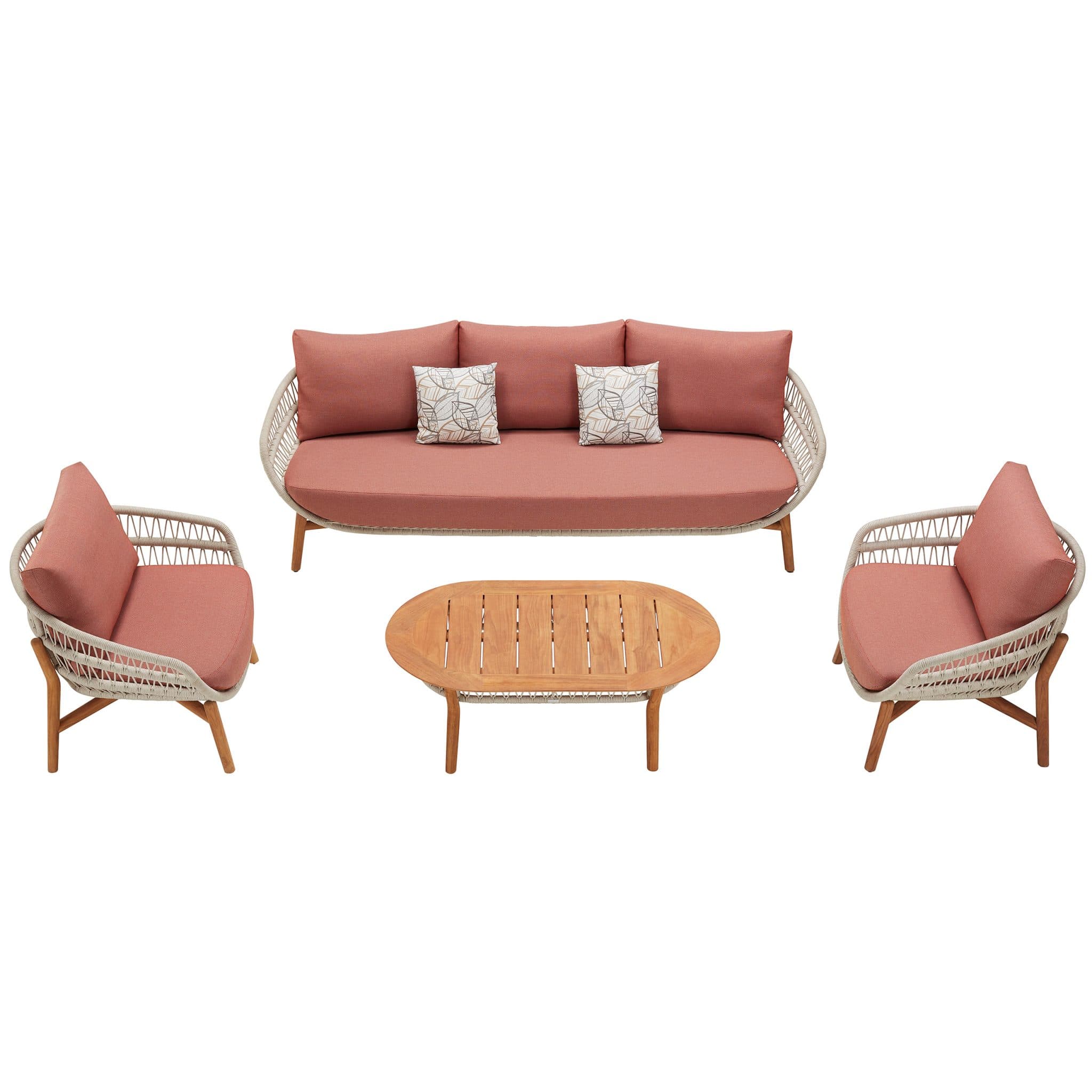 Vasca Lounge Set | 3-Sitzer - Rot