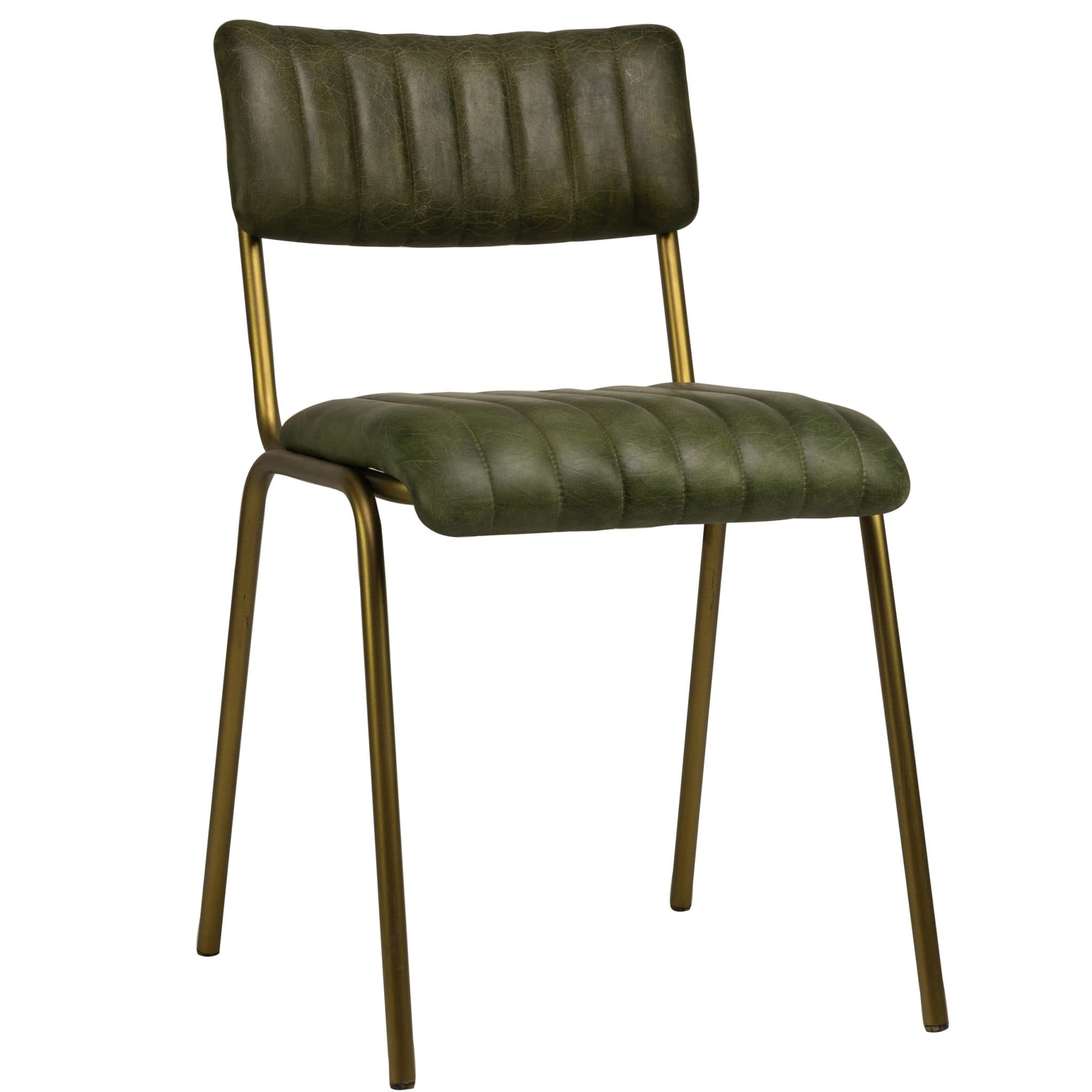 Jenson Stuhl - Grün Leder