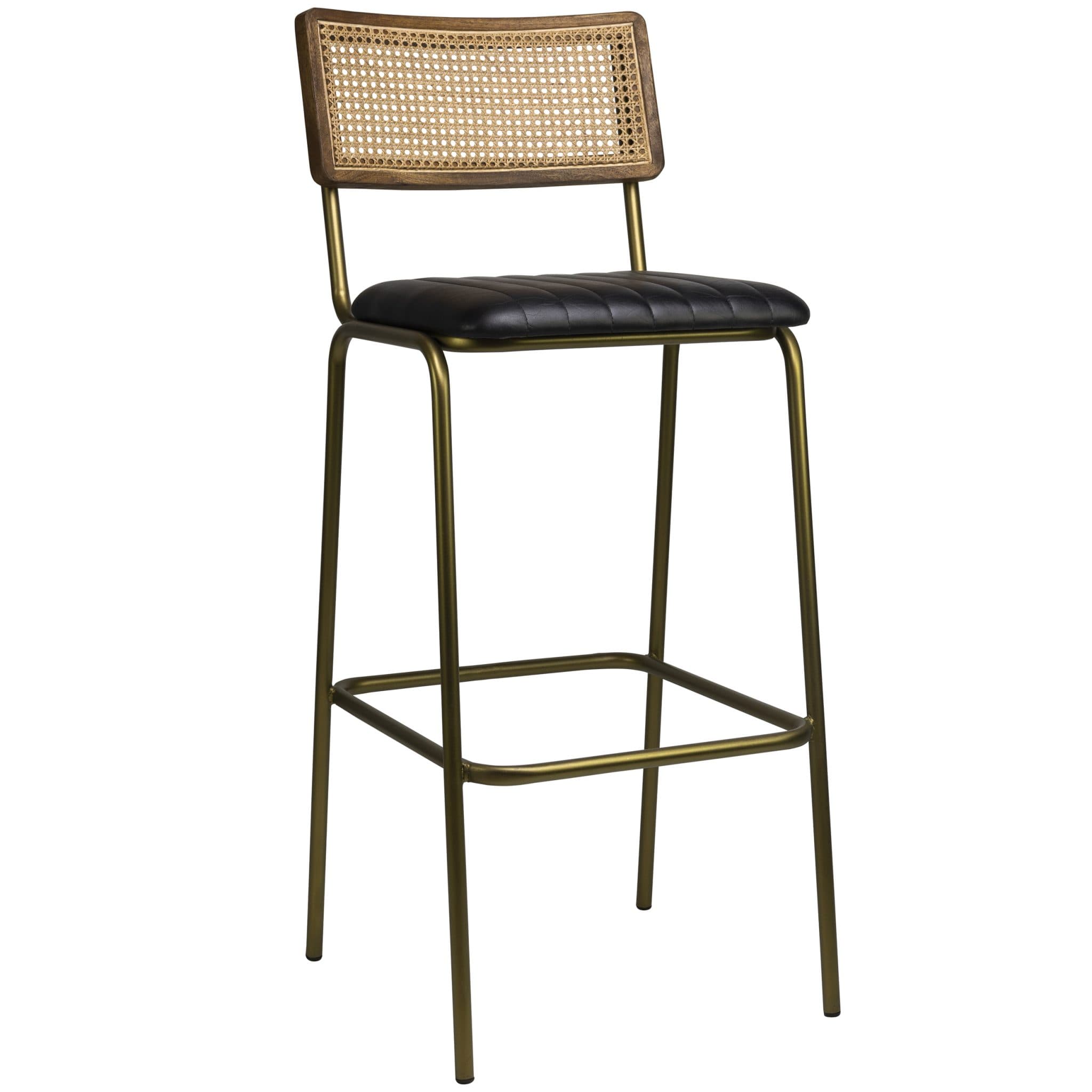 Jens Hocker - Schwarzes Leder/Gold Rahmen