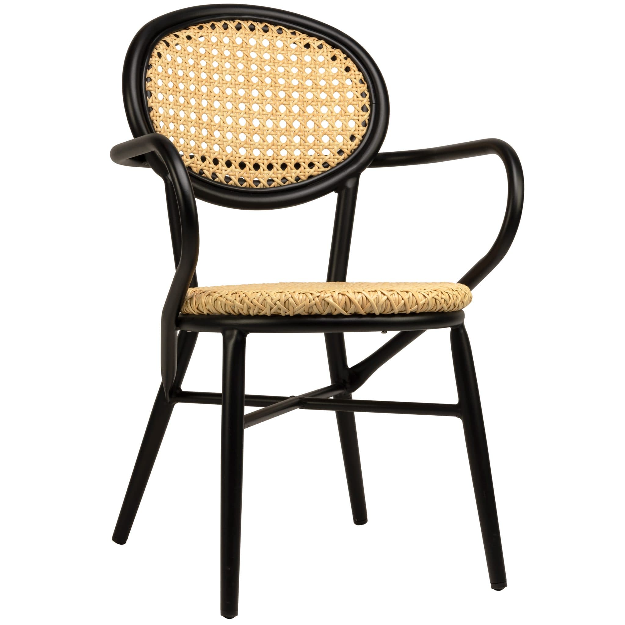 Aleca Terrassenstuhl - Schwarz/Beige