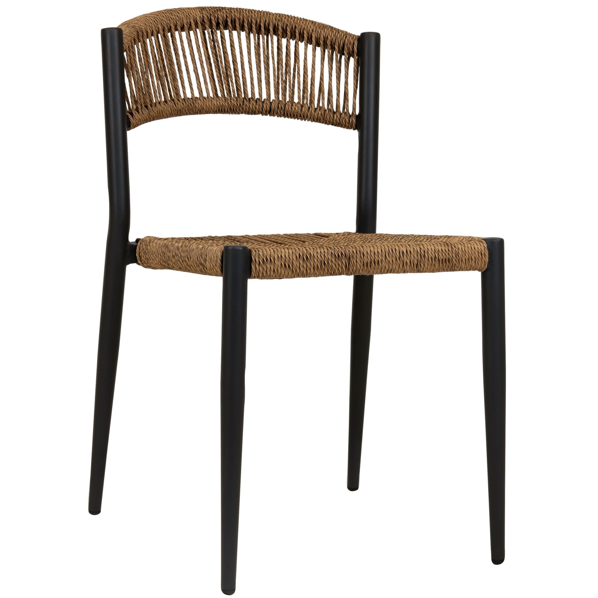 Jonah Terrassenstuhl ohne Armlehne- Charcoal/Natural