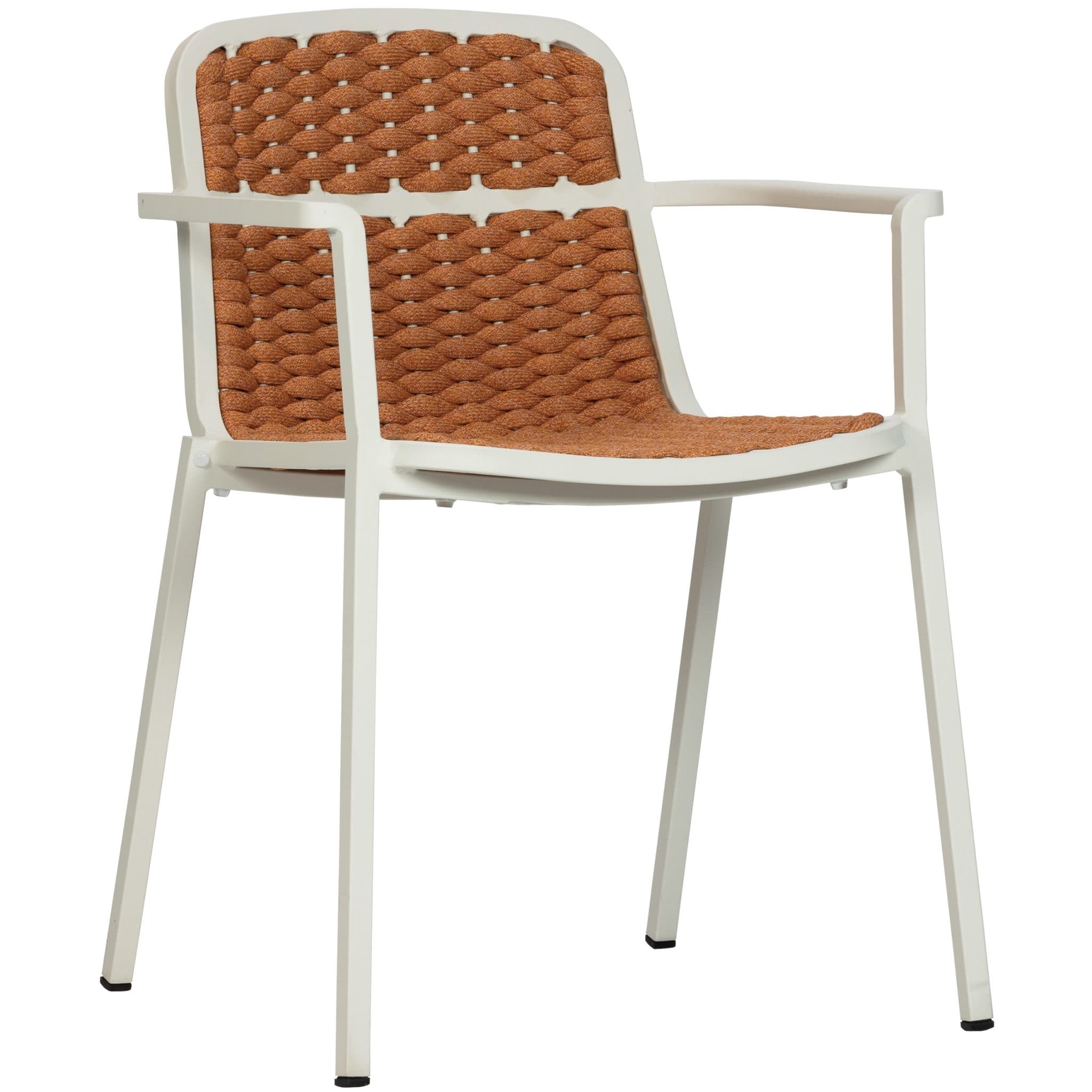Tora Terrassenstuhl - Weiß/Ocker