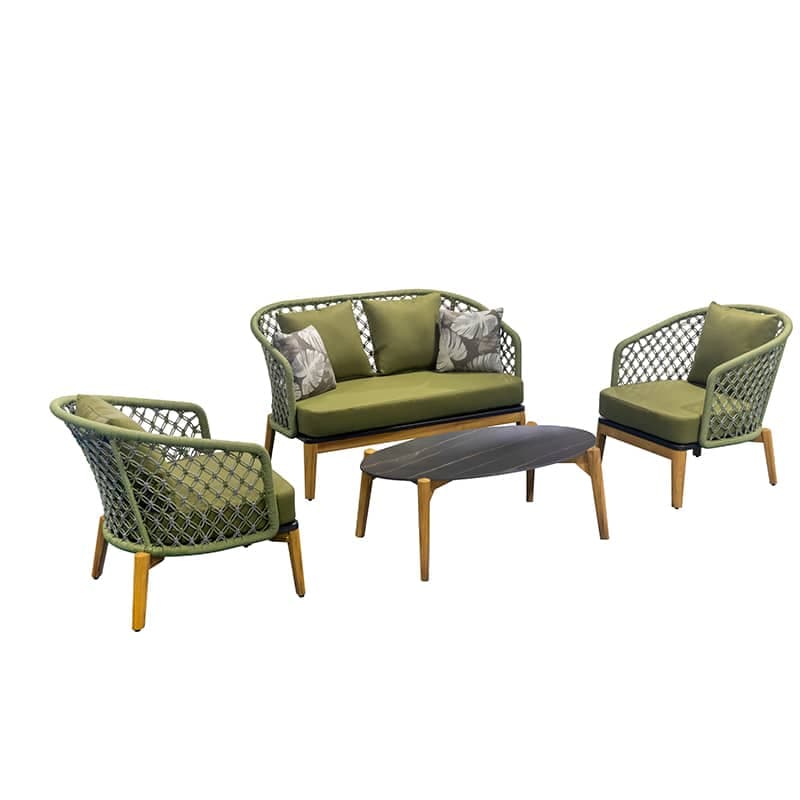 Maple Lounge Set - Grün | 4-teilig