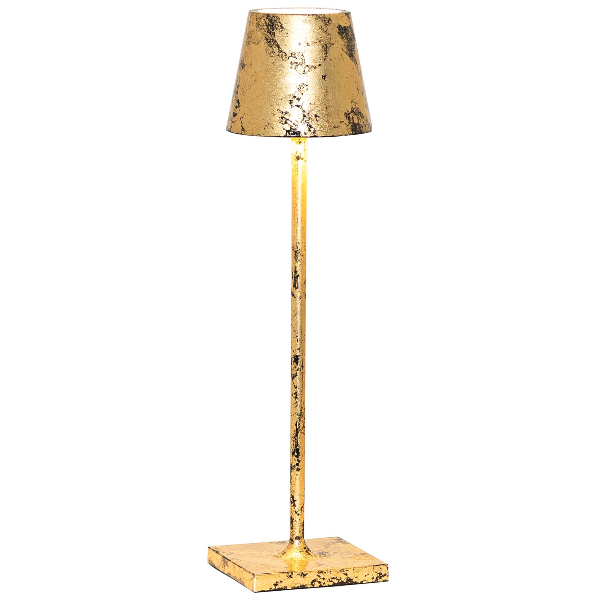 Poldina Tischlampe Micro - Crackle Gold/Schwarz