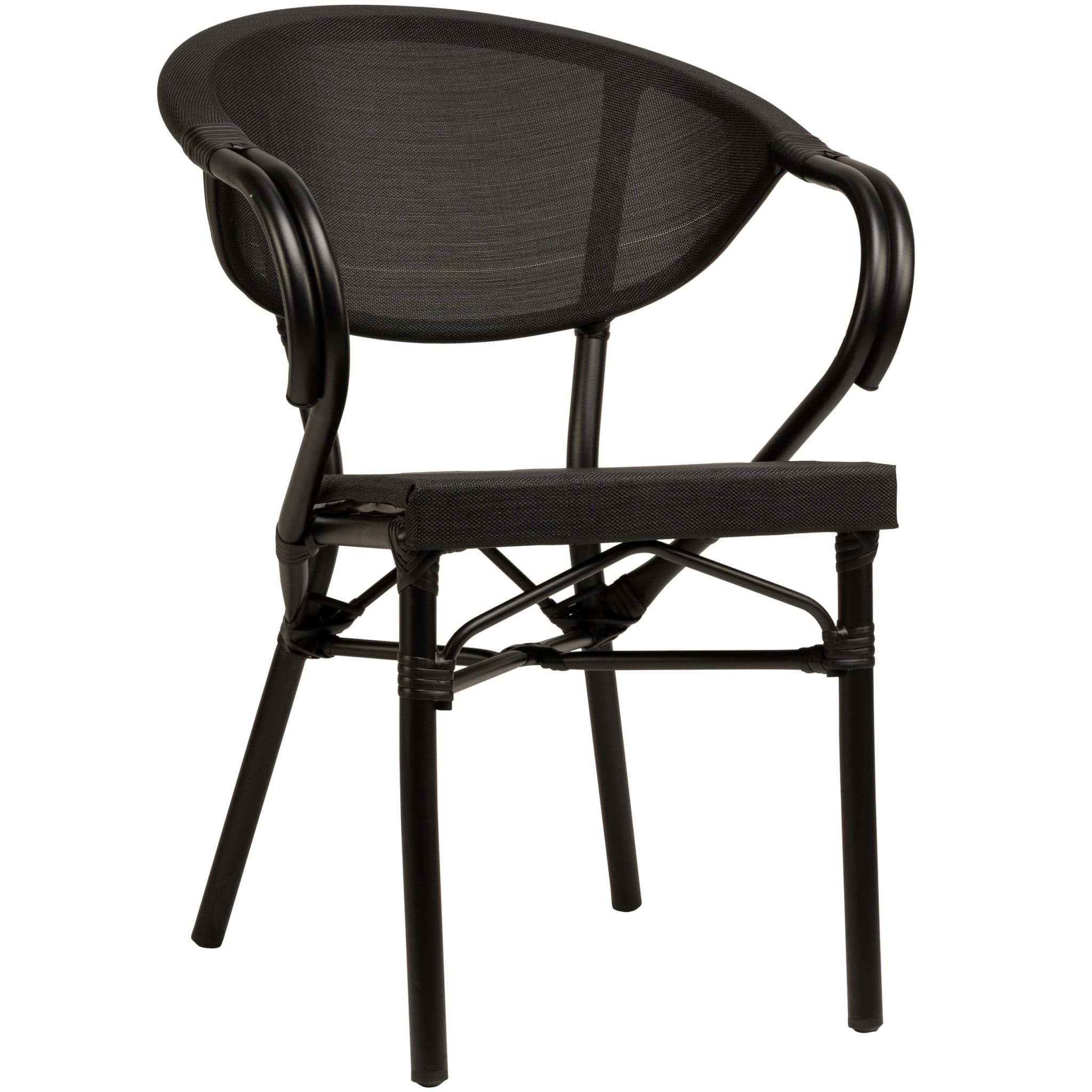 Marino Terrassenstuhl - Schwarz/Schwarz