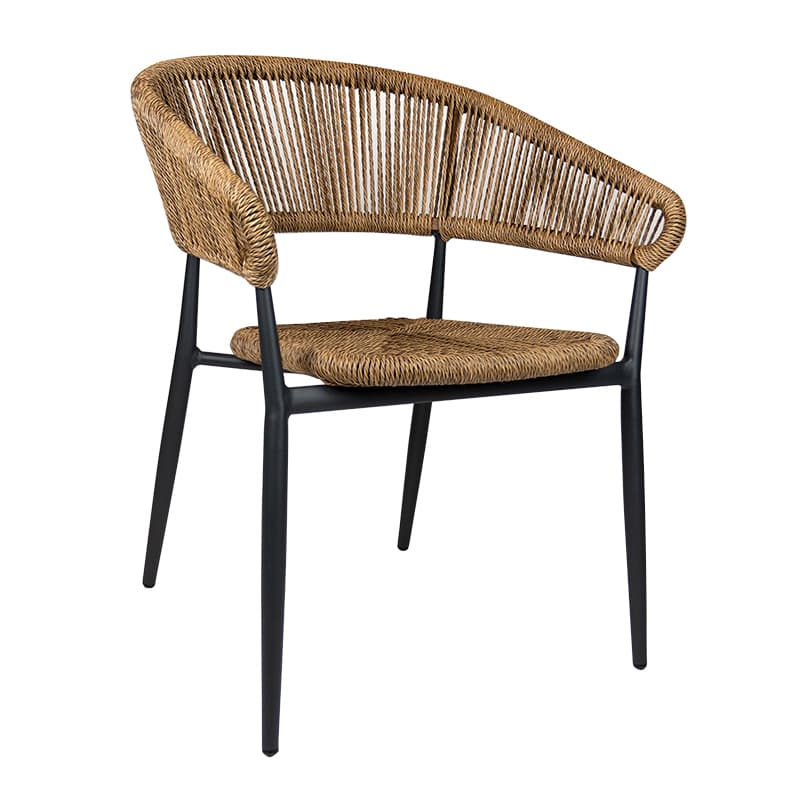 Jacco Terrassenstuhl - Charcoal/Natural