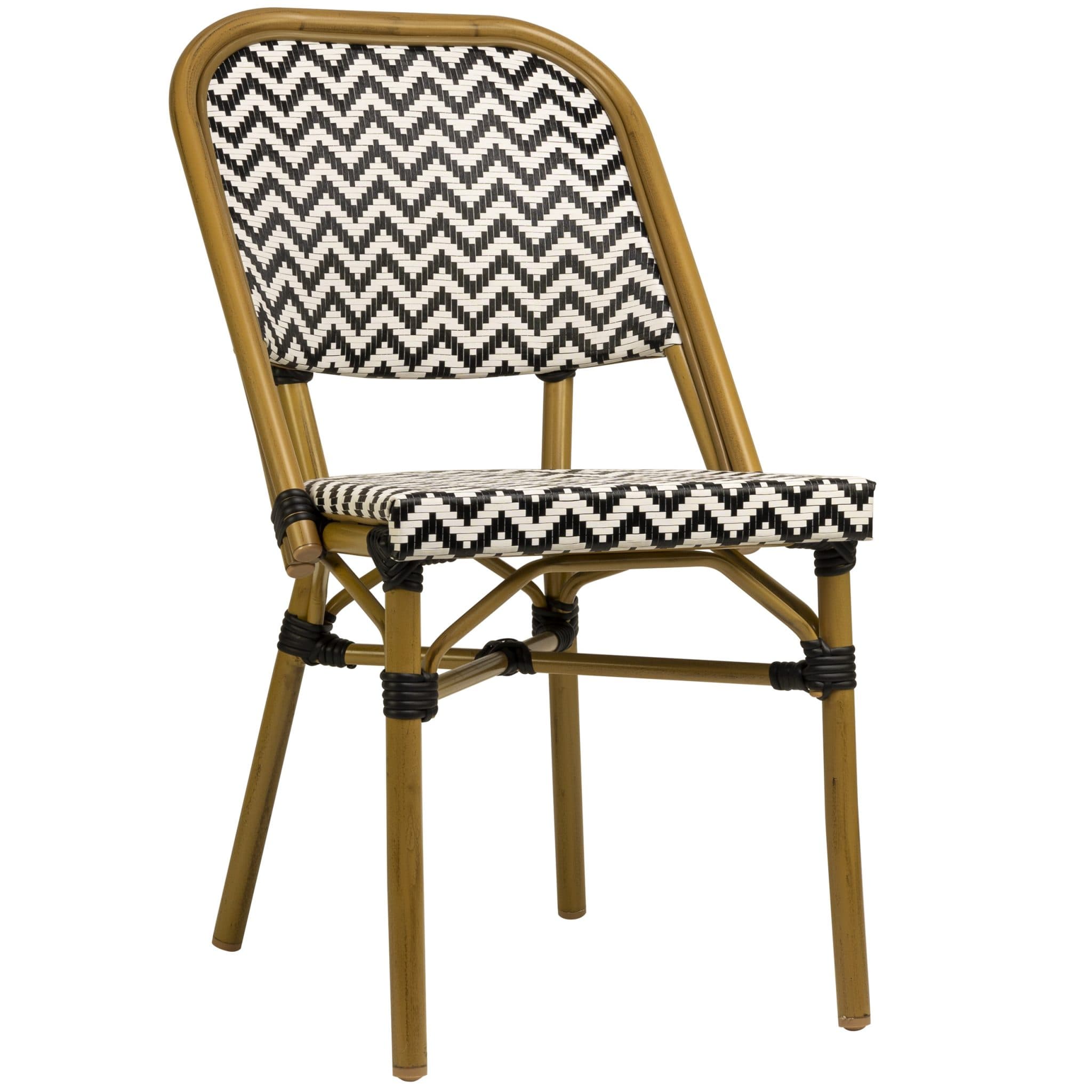 Marceille Terrassenstuhl Schwarz-Weiß