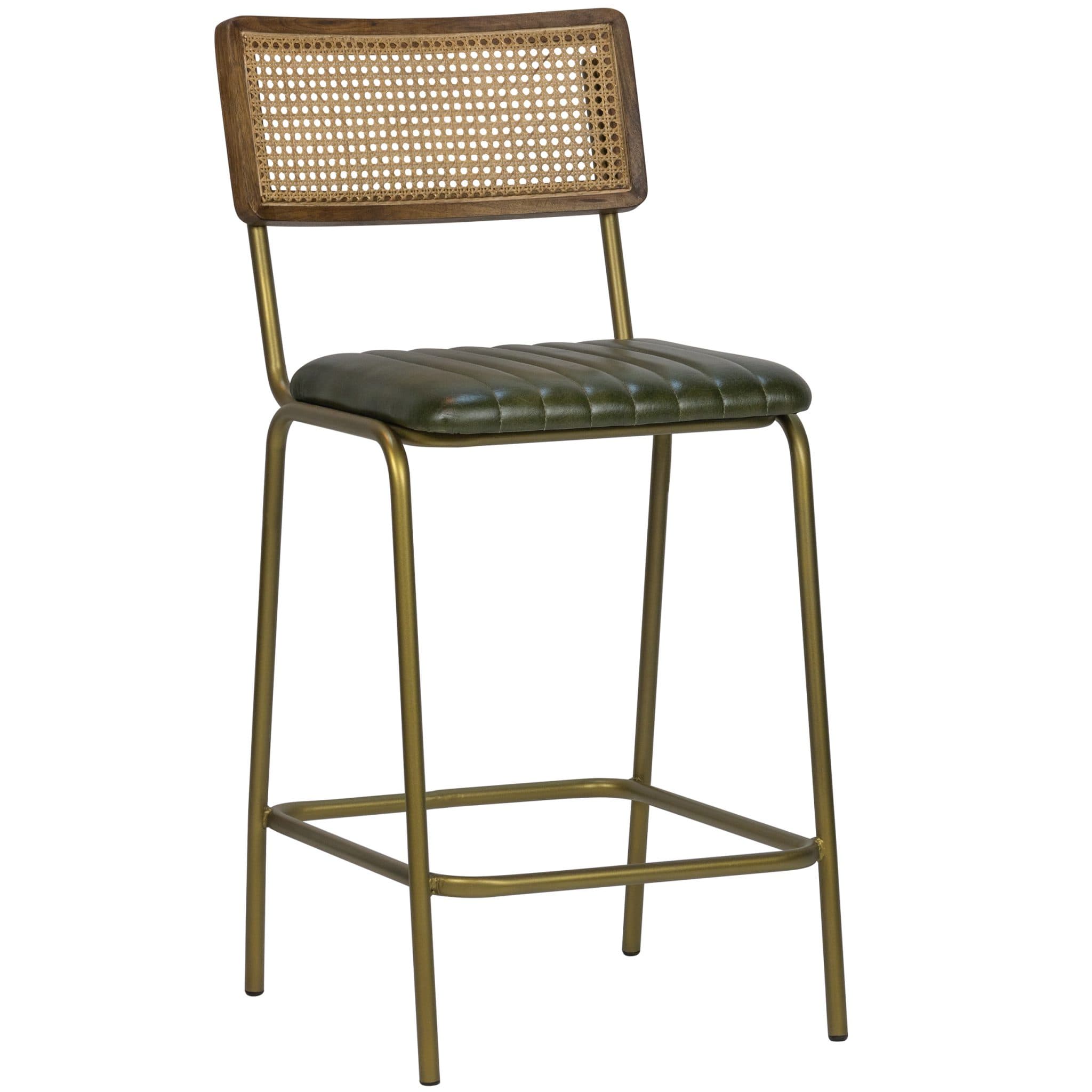 Jens Barhocker Niedrig - Grün/Gold Rahmen