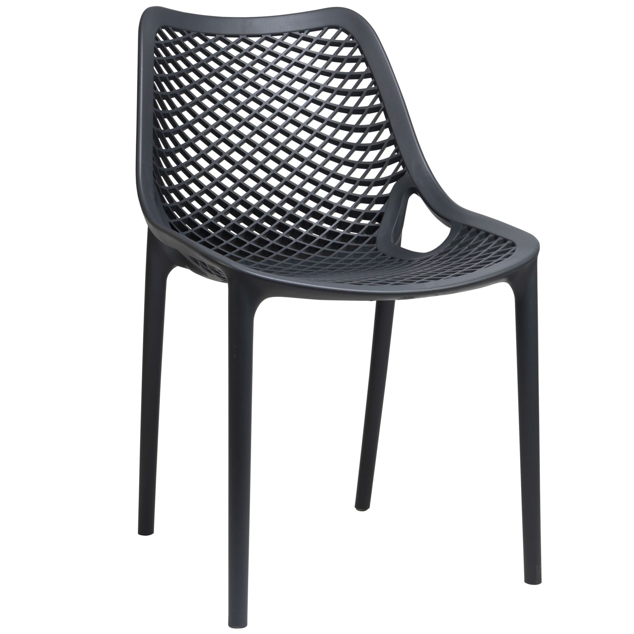 Air Terrassenstuhl - PVC Dunkelgrau