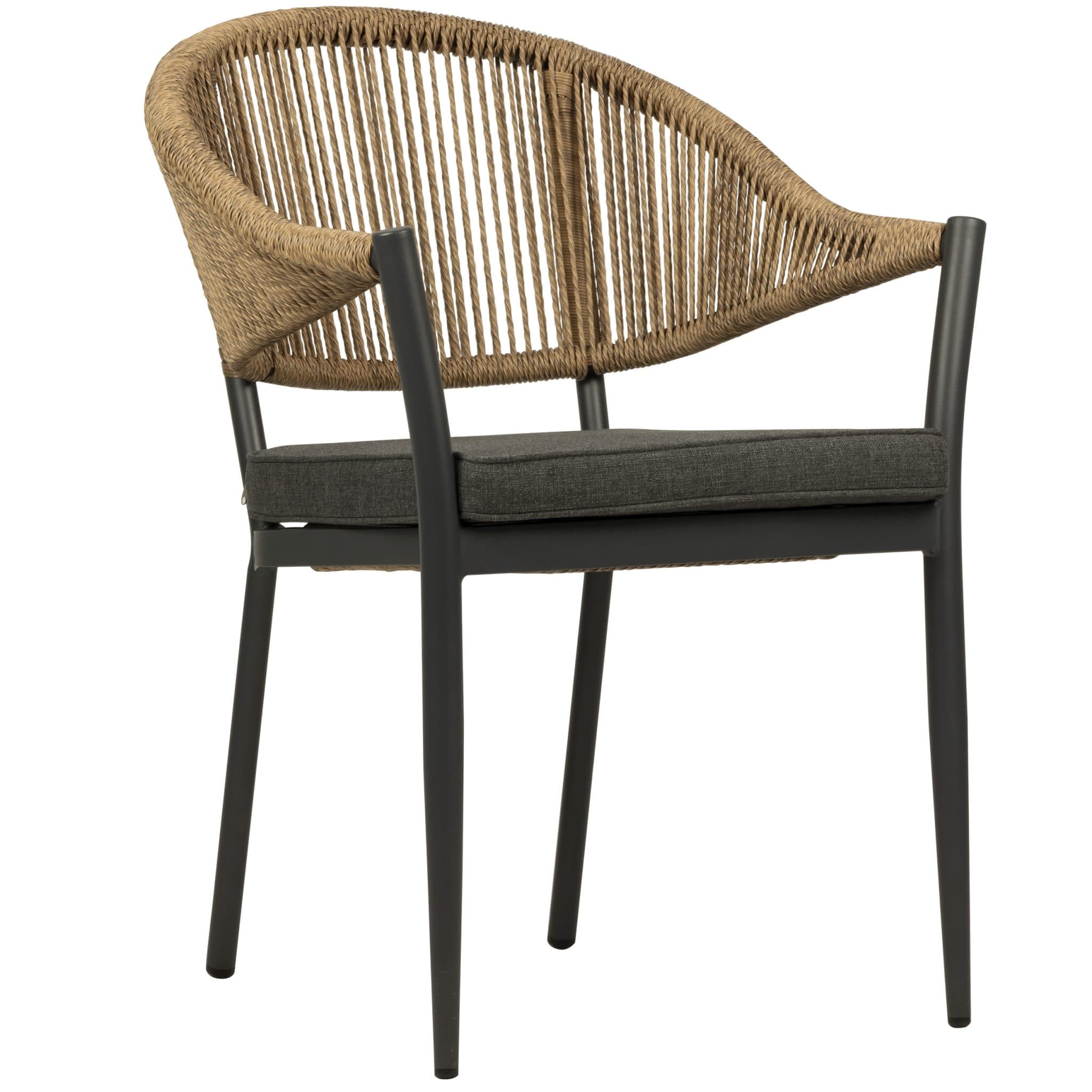 Lion Terrassenstuhl - Anthrazit/Braun