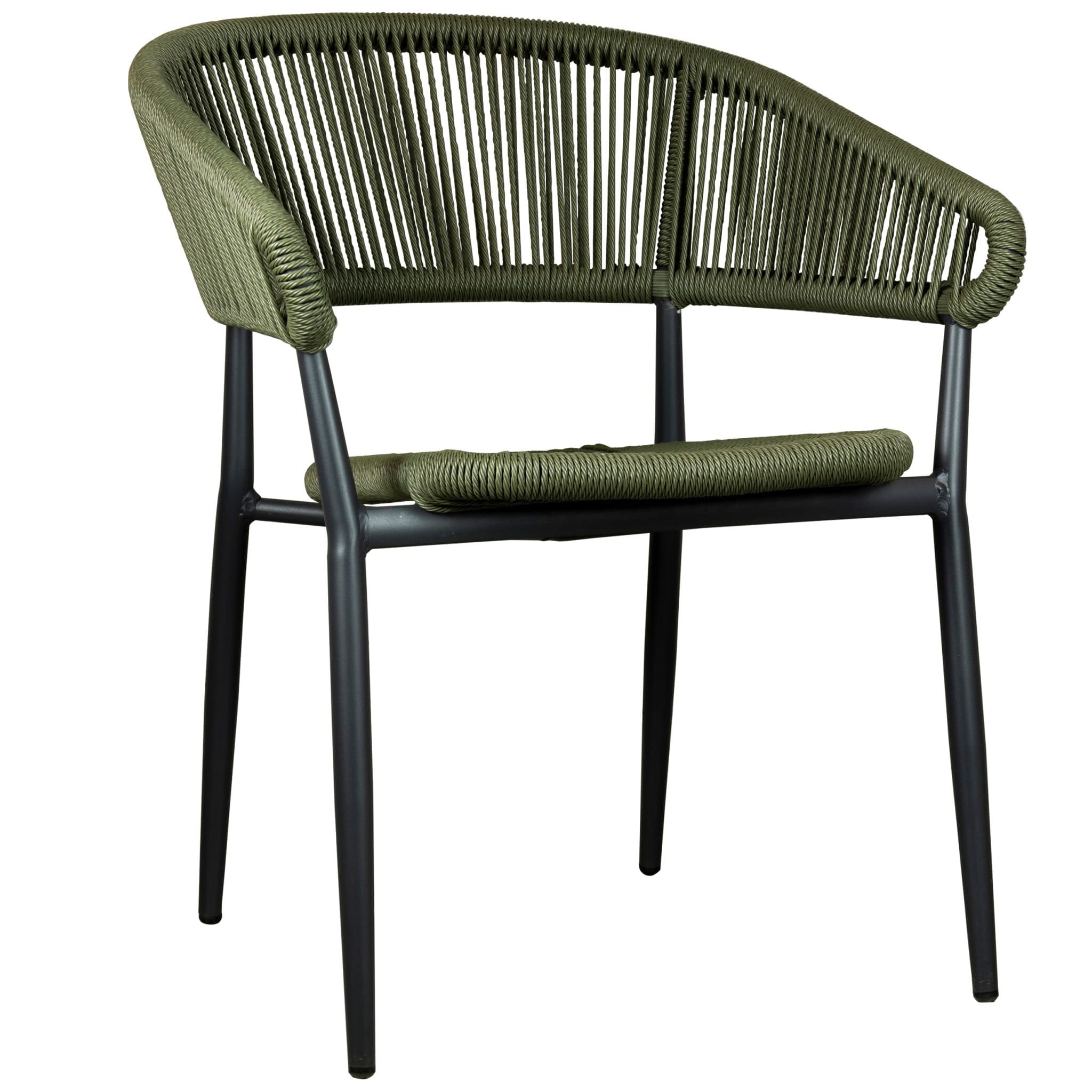 Jacco Terrassenstuhl - Charcoal/Olivgrün