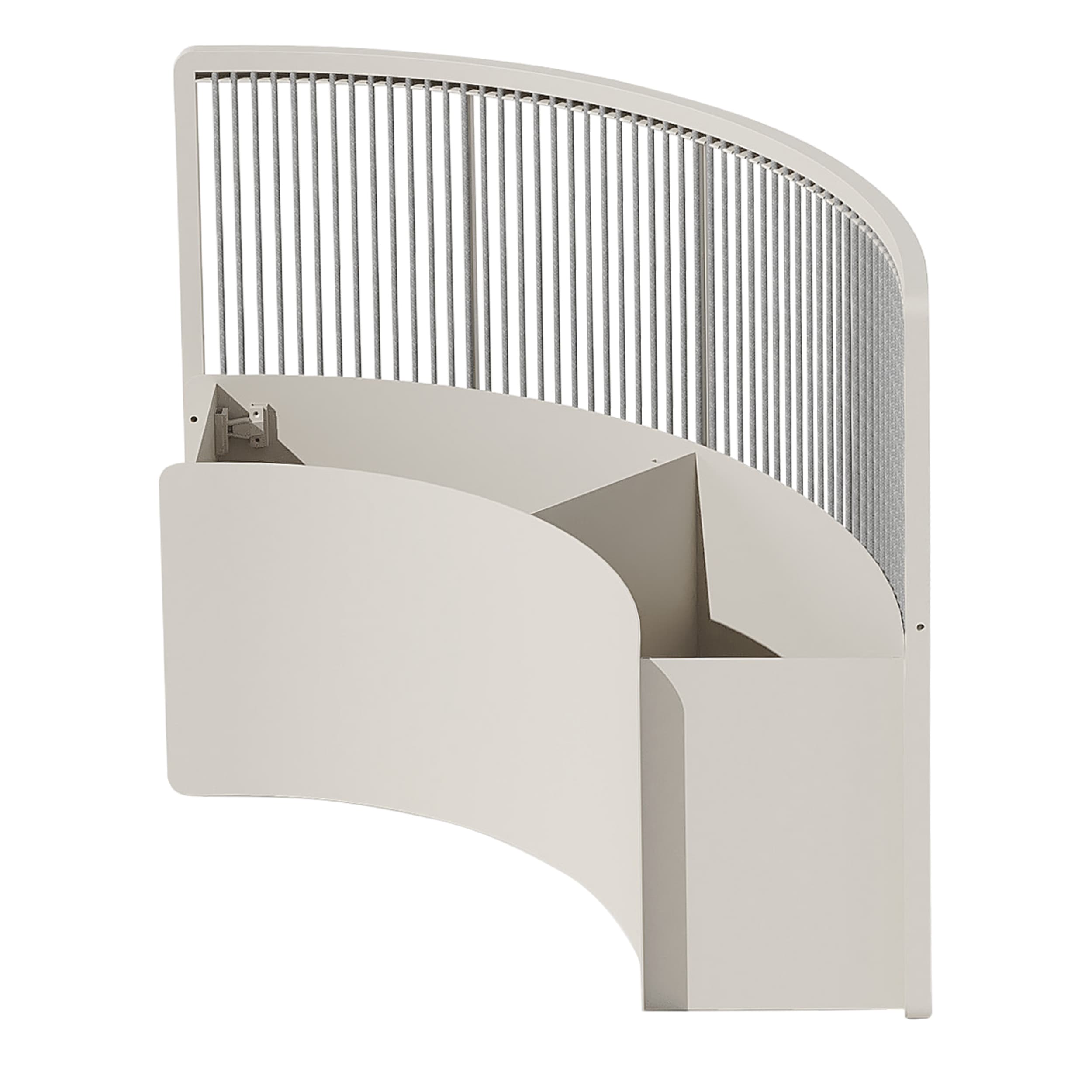 Lilia Pflanzenhalter Niedrig – 1/4 Rund – Taupe