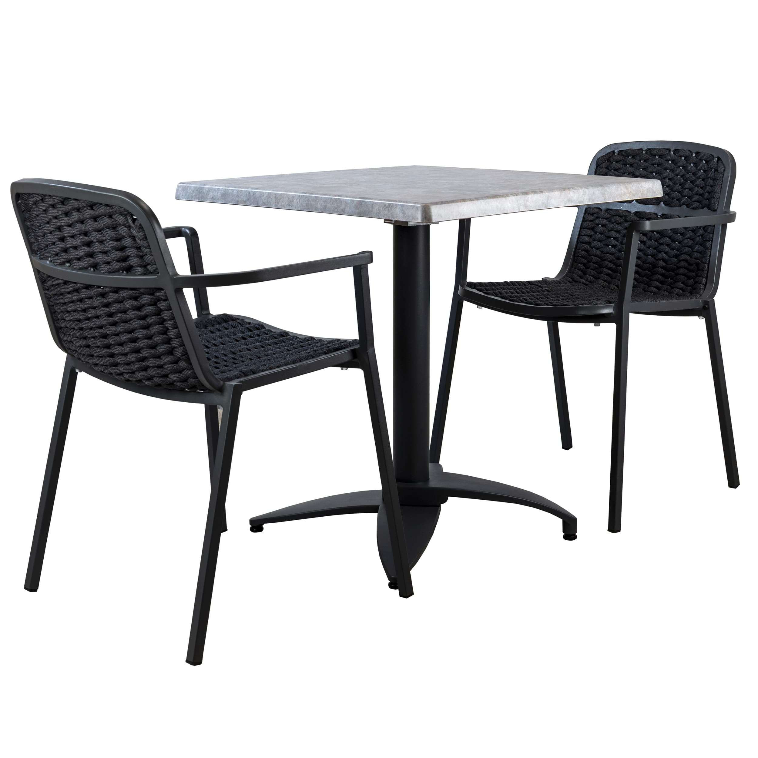 Tora - Terrassenset 3-teilig - Schwarz - Zink