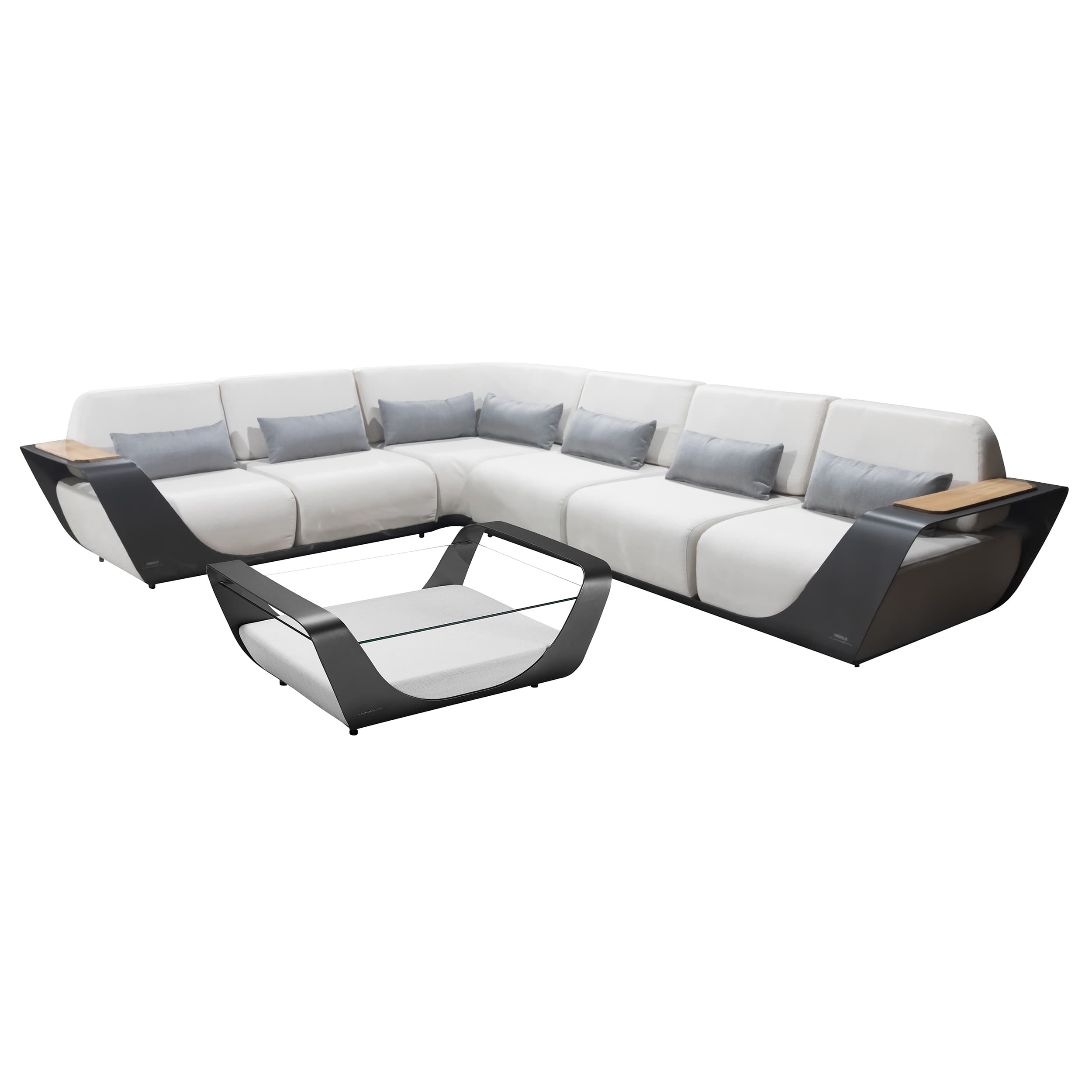 Onda Ecklounge - Schwarz/Weiß | 5-teilig