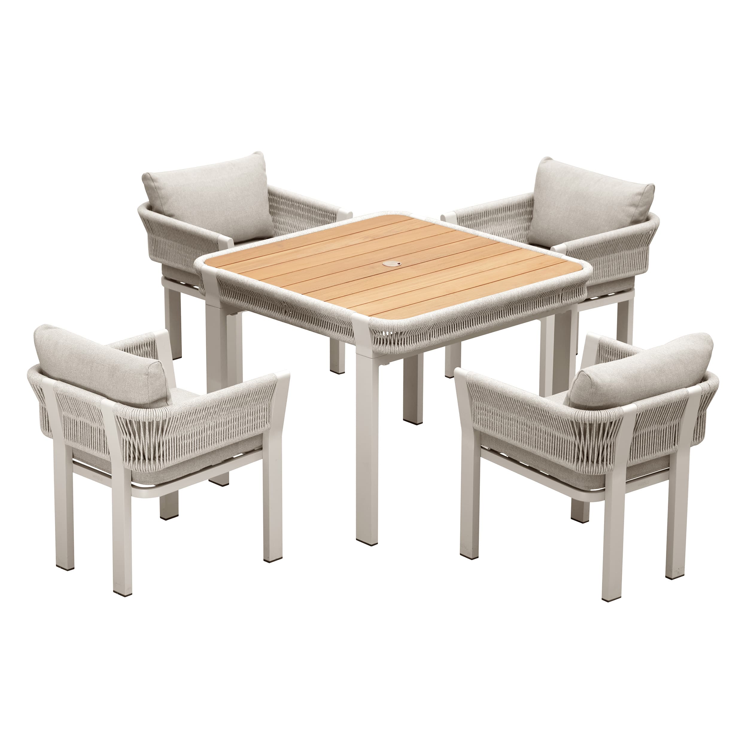 Borromeo Dining Set - Taupe | 5-teilig