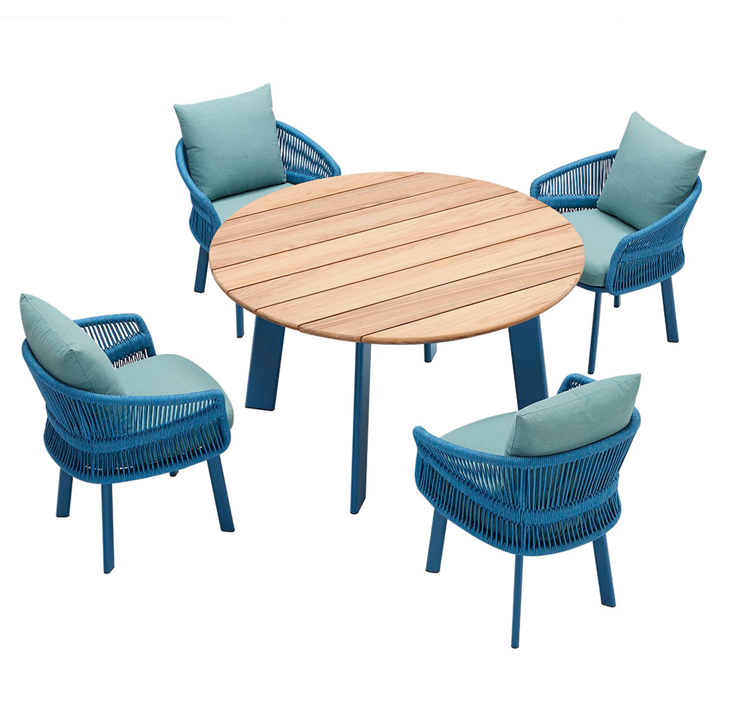 Aio Dining Set - Blau | 5-teilig