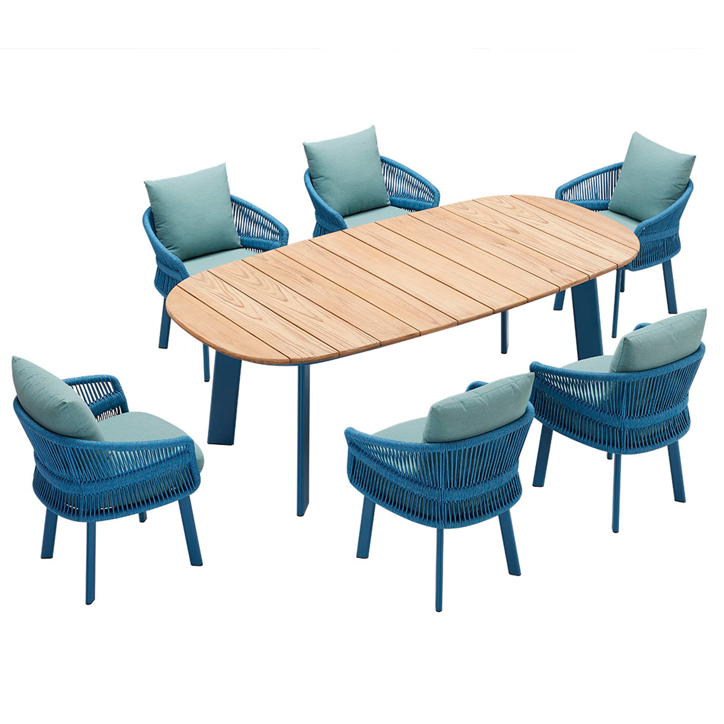 Aio Dining Set - Blau | 7-teilig