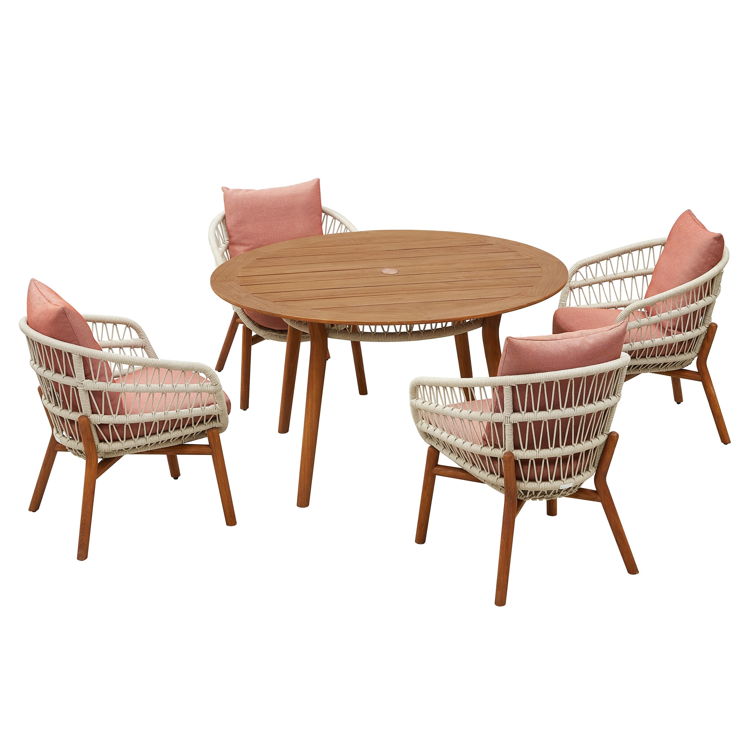 Vasca Dining Set - Rot | 5-teilig