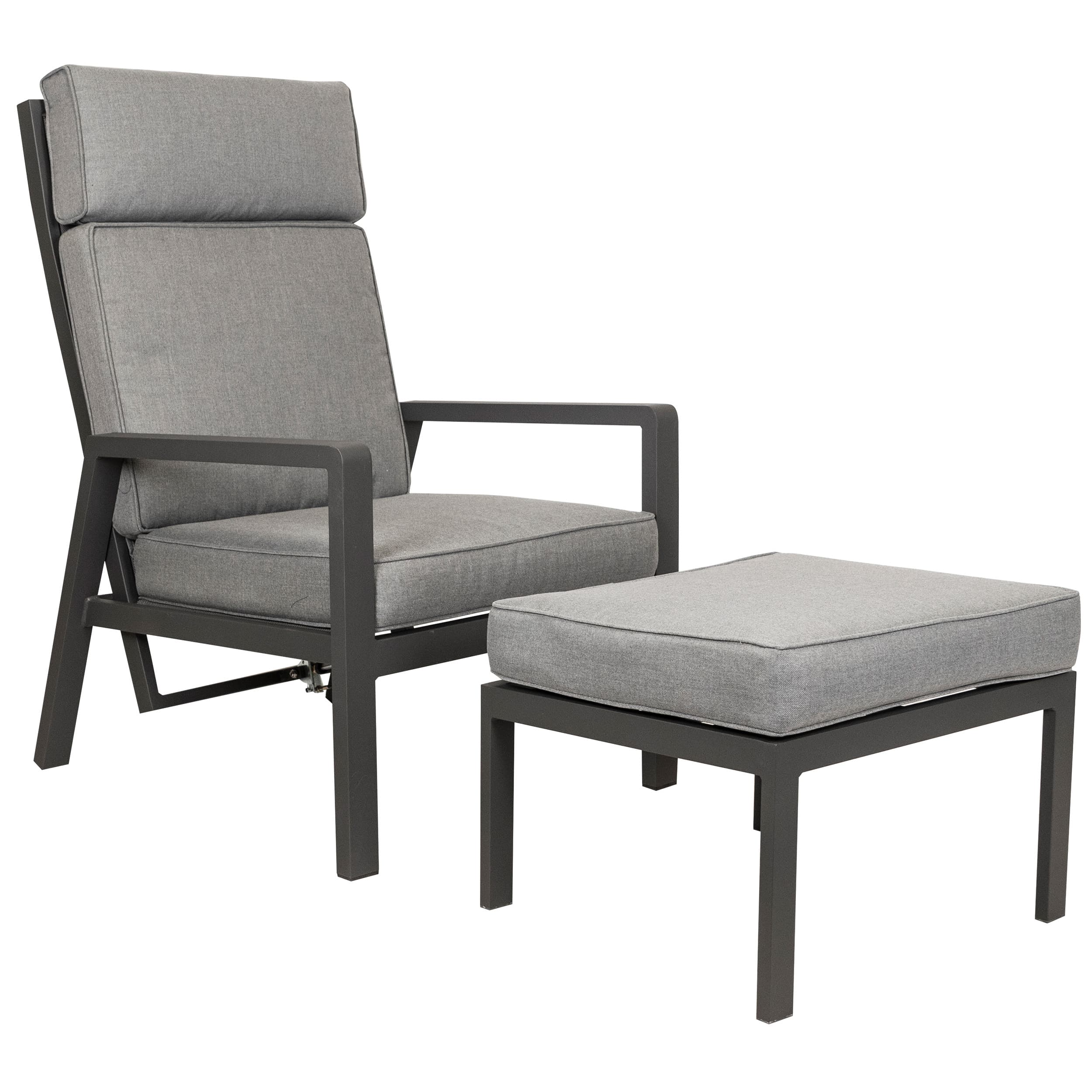 May Lounge Stuhl Set - Anthrazit | 2-teilig