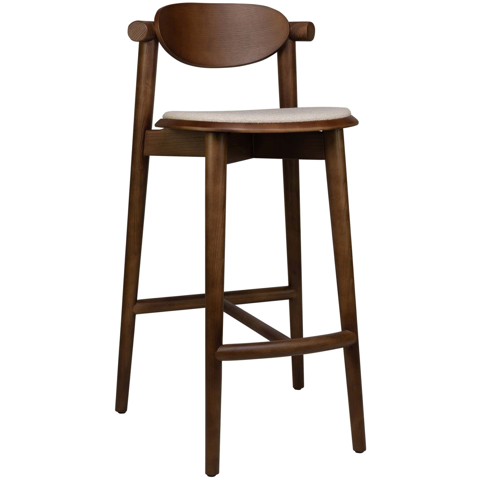 Noaro Hocker - Eschenholz - Beige