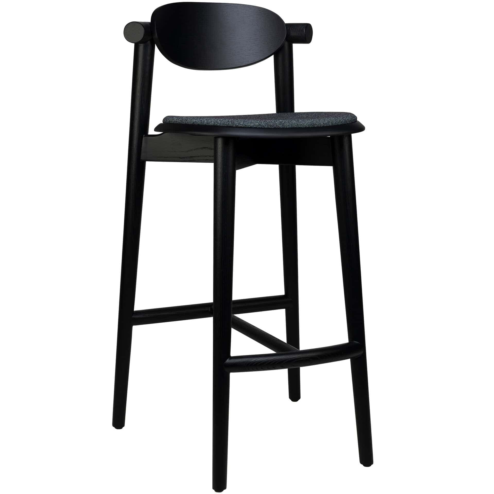 Noaro Hocker – Eschenholz Schwarz – Schwarzgrün