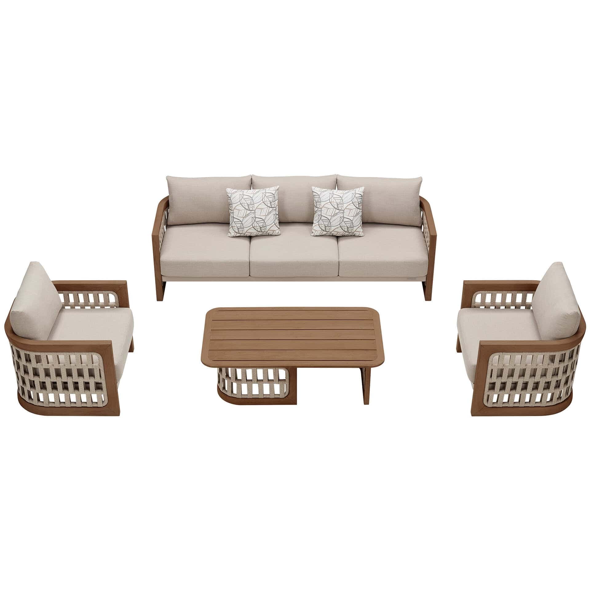Riva Lounge Set - Dunkel | 3-Sitzer