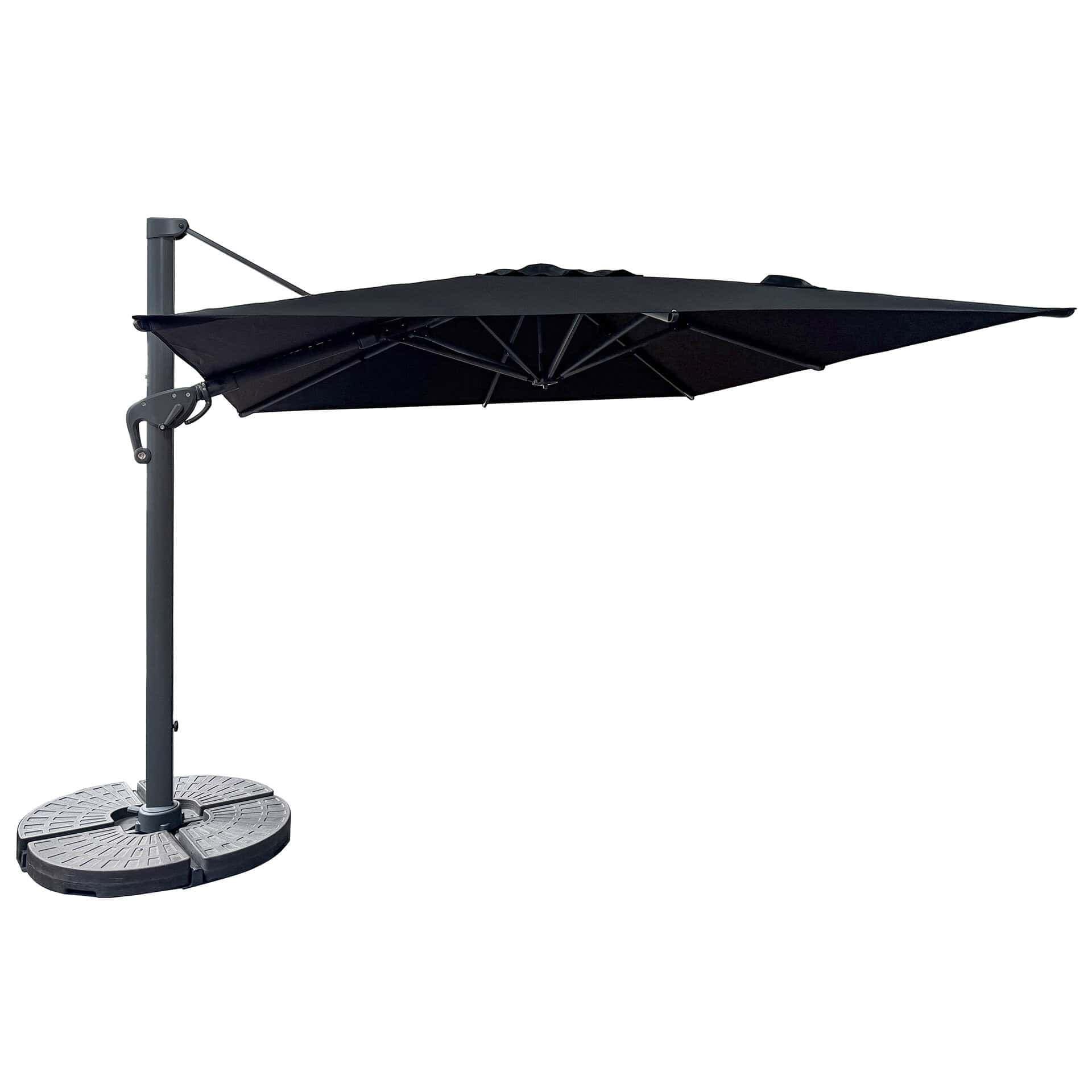 Eifel 2.0 Sonnenschirm - 300x300cm - Schwarz/Schwarz